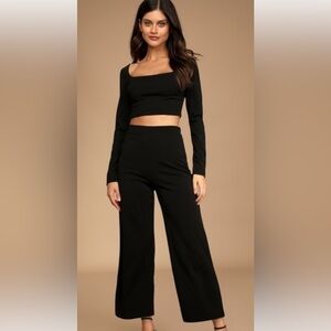 Lulu's Black 2 Piece Jumpsuit